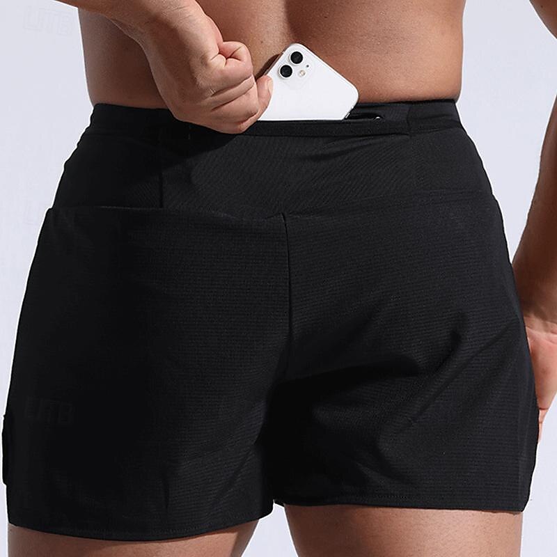 Men's Sweat Shorts Shorts Summer Shorts Pocket Drawstring Elastic Waist Plain Comfort Short Sports Outdoor Daily Going out Fashion Casual Black Red Micro-elastic 2025 - $23.99 –P7