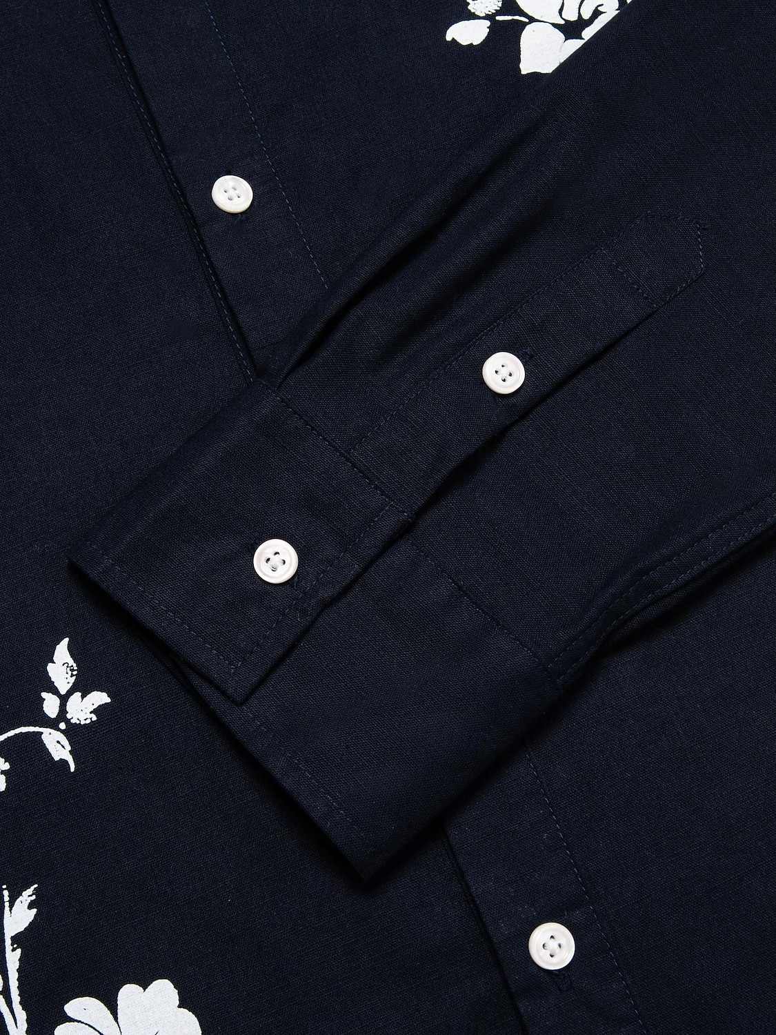 Per uomo Camicia di lino Camicia in cotone e lino Floreale All'aperto Casual Blu marino Manica Lunga Collo ripiegato Primavera & Autunno Abbigliamento Bottoni del 2025 a $12.99 –P6