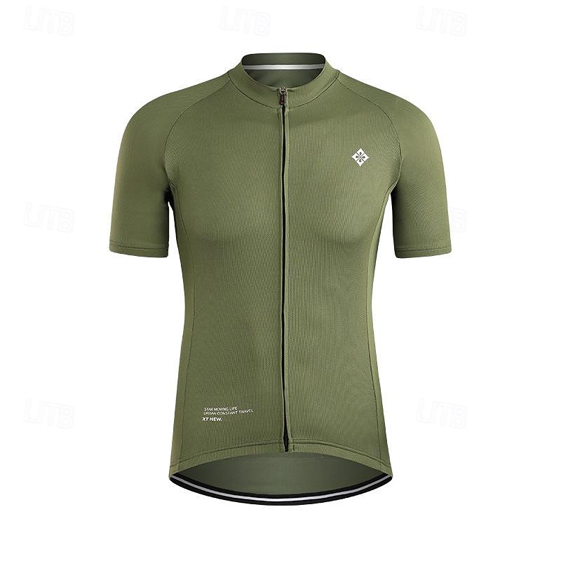 Men's Cycling Jersey Letter & Number Short Sleeve Bike Tee Tshirt Jersey Top with 3 Rear Pockets Mountain Bike MTB Road Bike Cycling Quick Dry Breathable Sports Black White Blue Clothing Apparel 2026 - $26.99 –P10