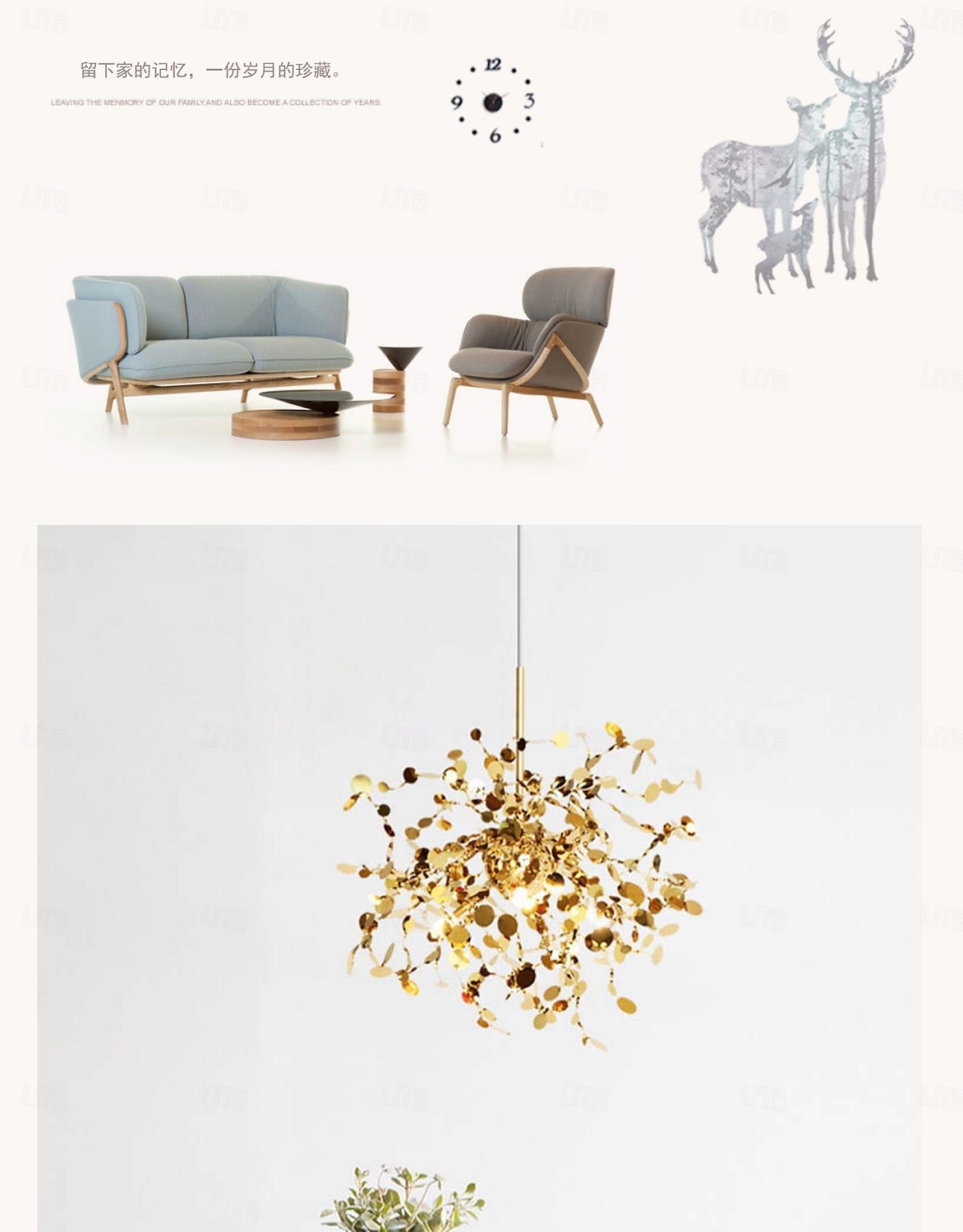 3-Light 40 cm Design unico Luci Pendenti Acciaio inossidabile Stile nordico 110-120V 220-240V del 2025 a $126.99 –P2