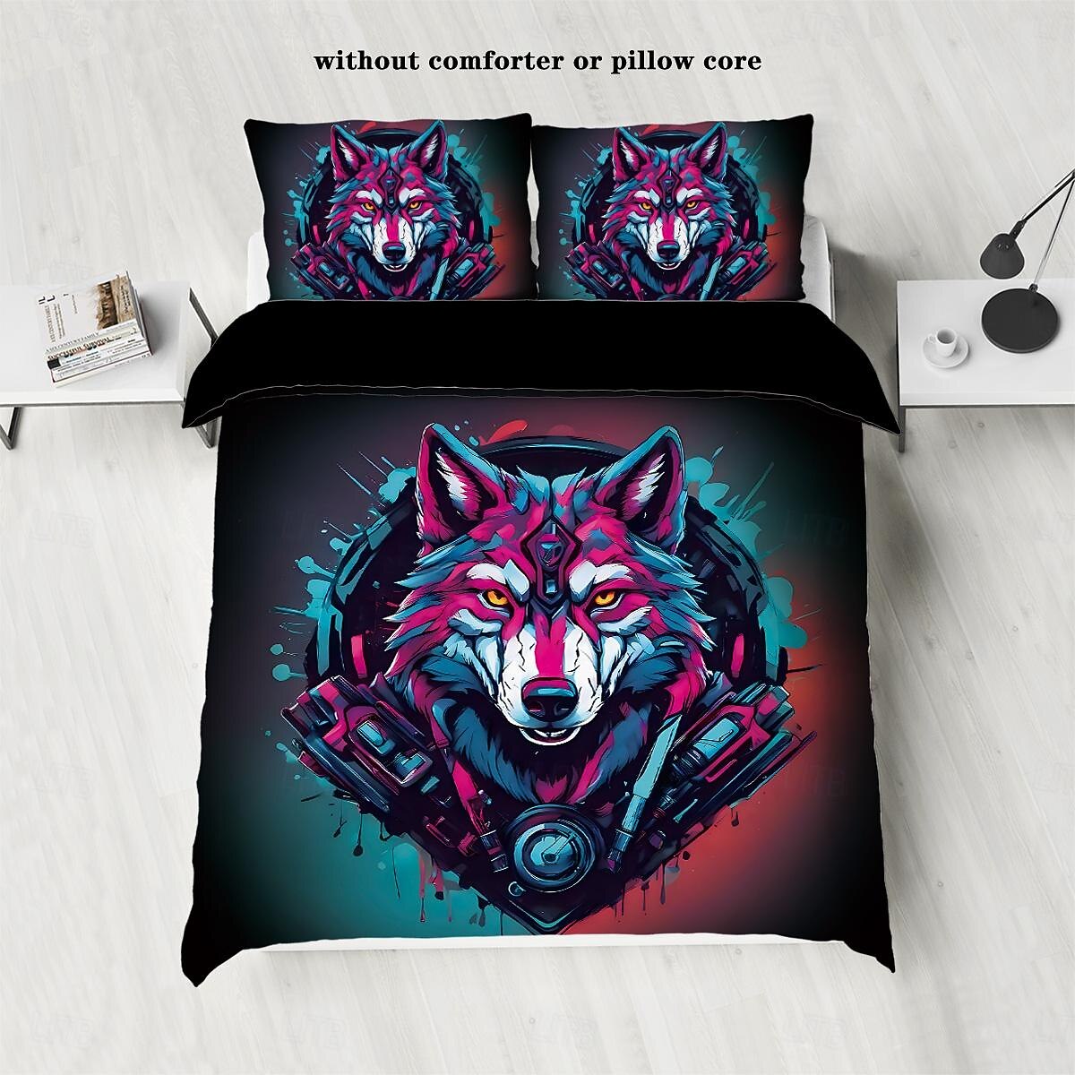 Cyberpunk Style Sci-Fi Animal Duvet Cover Set Includes Duvet Cover and Pillowcases Futuristic and Vibrant Design Soft and Durable Fabric Perfect for Adding an Edgy Touch to Your Bedroom Decor 2025 - $41.99 –P10