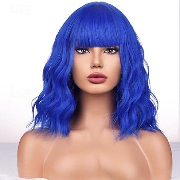 Szőke Ombre Paróka Rövid Bob Paróka Rövid Göndör Hullámos Paróka Frufrukkal Nőknek Hőálló Szintetikus Haj Parókák Mindennapi Használatra Cosplay Paróka Paróka Sapkával Halloween Parókák 2025 - $20.99 –P5