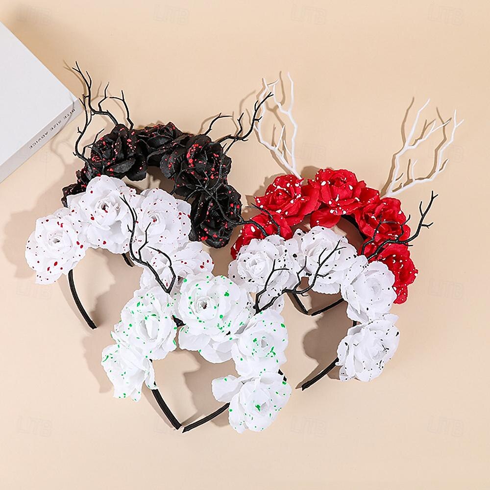fascia per capelli con corna di teschio di halloween, decorazione per feste, accessori per capelli del 2025 a $17.49 –P2