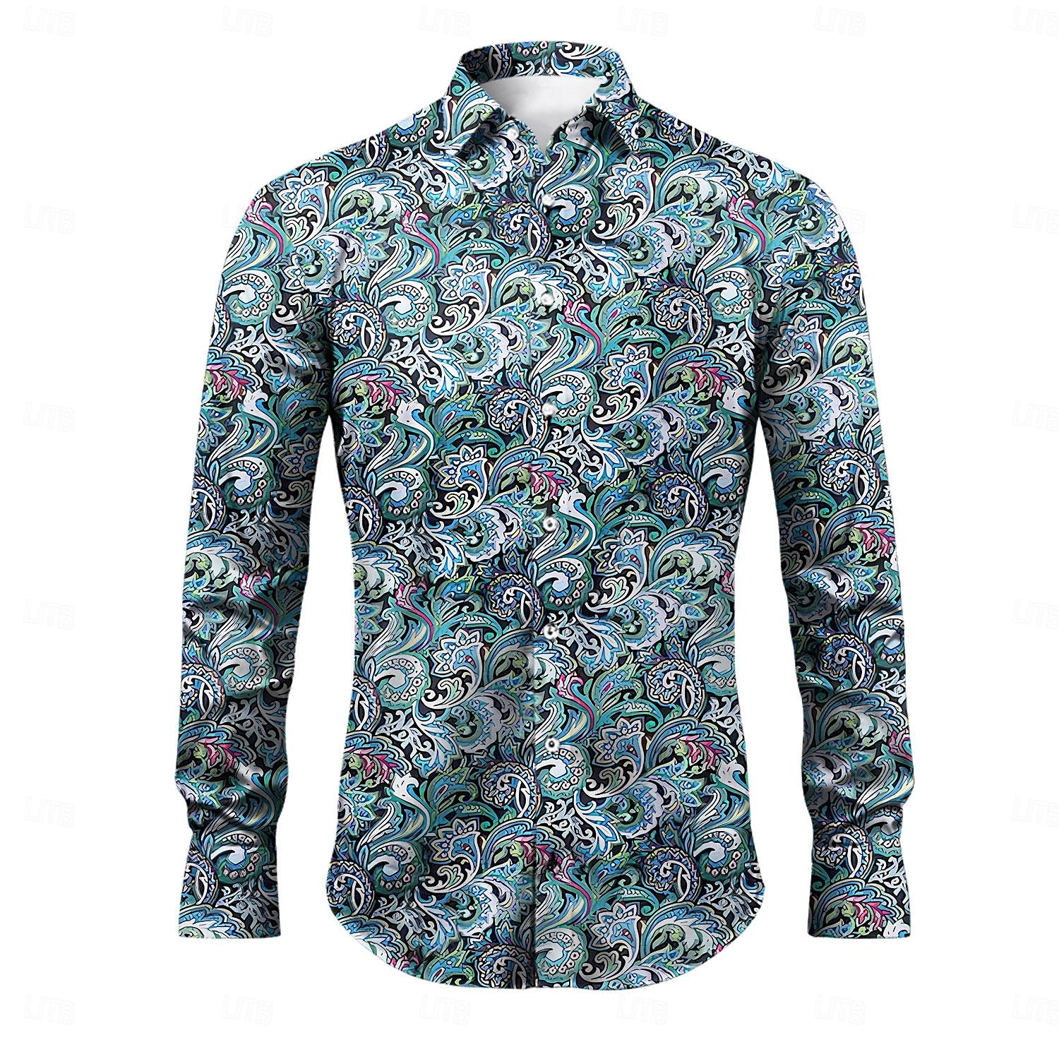 Bărbați Floral Imprimeu Paisley Cămașă Cămașă Boho Manșon Lung Sport Modă Șic Stradă În aer liber Zilnic Toamna iarna Răsfrânt Imprimeu Buton în jos Negru Roșu-aprins Mov Trifoi 2025 - $26.99 –P3