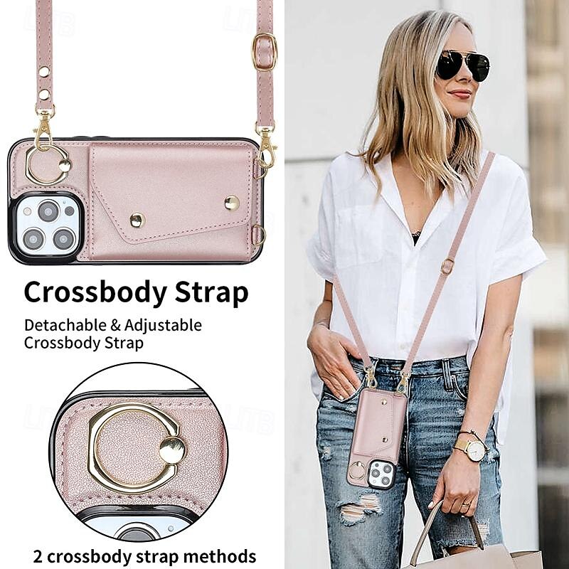 Phone Case For iPhone 16 iPhone 15 Pro Max Plus iPhone 14 13 12 11 Pro Max Plus Mini Wallet Case with Stand Holder Ring Holder Zipper Retro TPU Metal PU Leather 2025 - $23.99 –P6