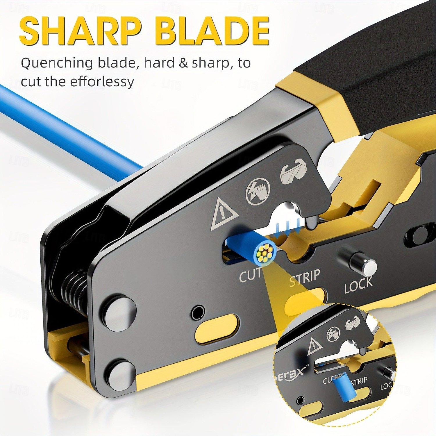 All-in-One RJ45 Pass Through Crimp Tool for Cat6 Cat5 Cat5e Ethernet Modular Connector Wire Cutter and Crimper 2025 - $26.99 –P6