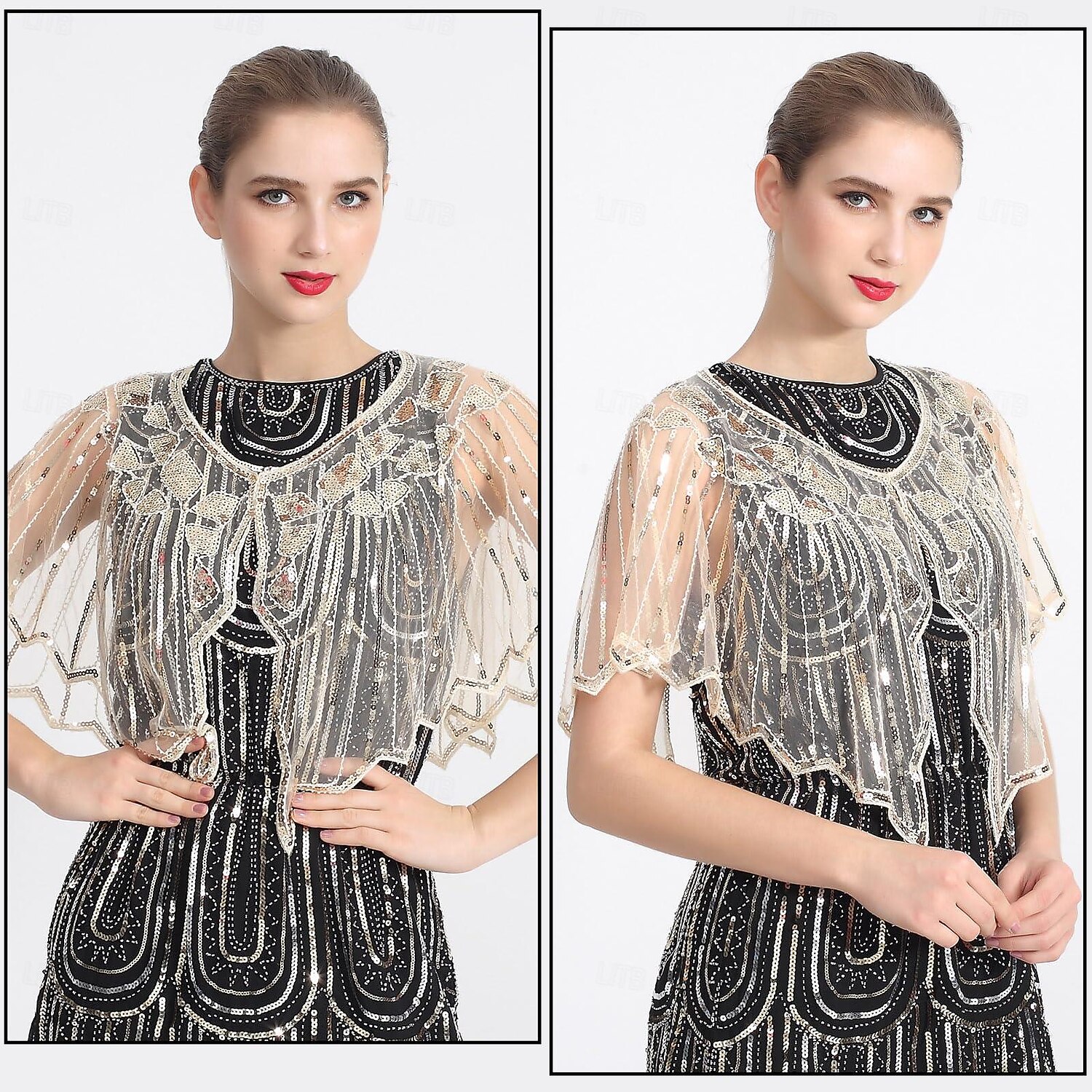 Anni Ruggenti Anni 1920 Retrò Vintage Set di accessori Sciarpe da flapper Il grande Gatsby Ragazza Flapper Invitato al matrimonio Paillettes Piuma Costume Per donna Evento / Festa Ricevimento di del 2026 a $29.99 –P6