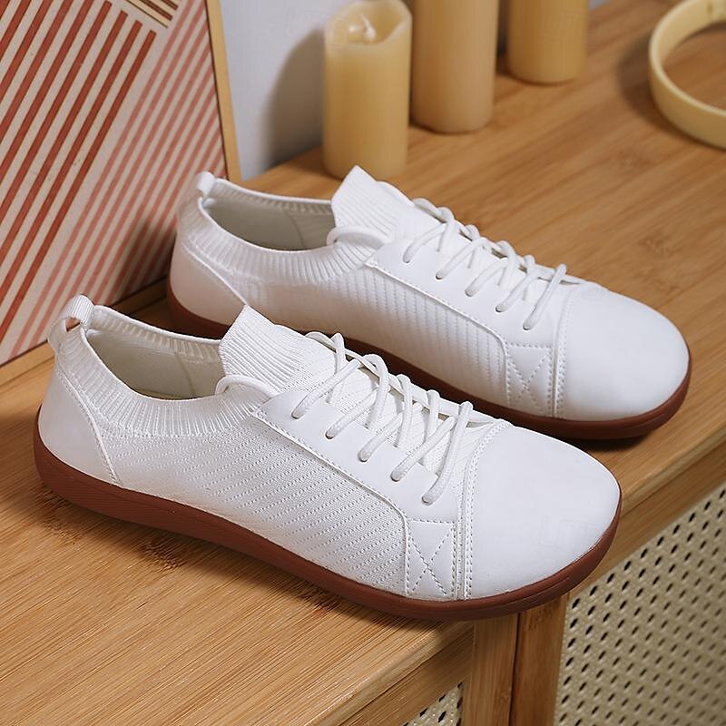 scarpe casual da uomo a piedi nudi – sneakers bianche leggere e traspiranti con lacci per camminare, viaggiare e il comfort quotidiano del 2025 a $42.99 –P3