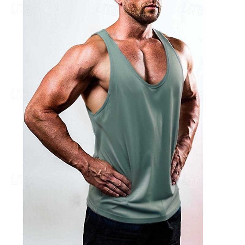 Homme Débardeur de course Débardeur pour Exercice Sans Manches Maillot Athleisure Eté Respirable Doux Transpirer Anti-transpiration Aptitude Exercice Physique Fonctionnement Tenue de sport Tenues de de 2025 ? $12.99 –P6