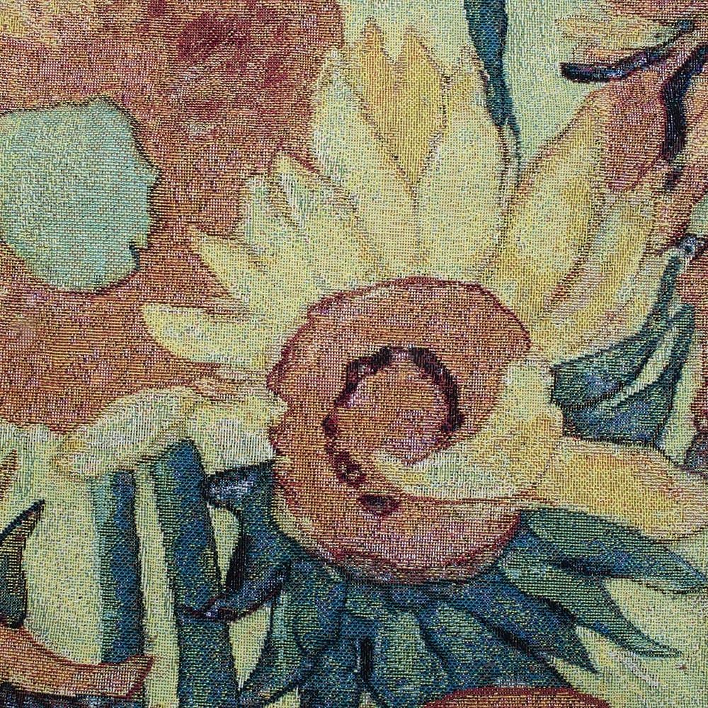 tapeçaria tecida jacquard gobelin aubusson arte de parede pendurada grande tapeçaria reprodução tear algodão tecido girassóis tapeçaria belga (sem borlas e haste) de 2025 por $75.99 -P2
