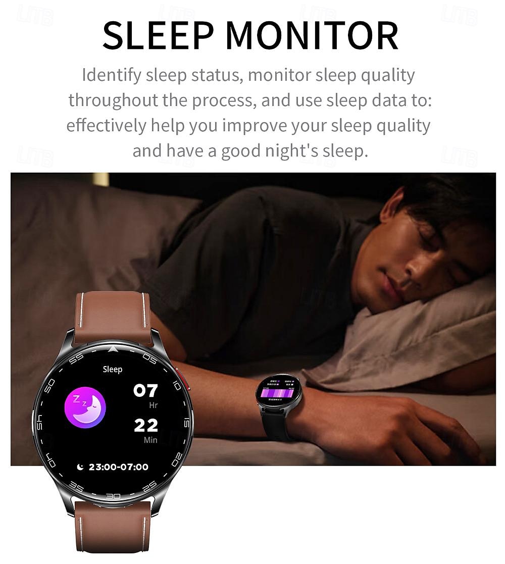 696 T97 Smart Watch 1.39 inch Smart Band Fitness Bracelet Bluetooth Pedometer Call Reminder Sleep Tracker Compatible with Android iOS Men Hands-Free Calls Message Reminder Watches with Earbuds IP 67 2025 - $83.99 –P12
