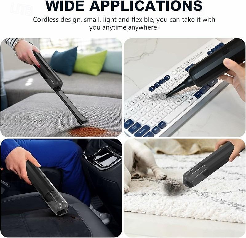 Car Vacuum Portable Handheld Vacuum Cleaner 4-in-1 Compact Vacuum for Car Cleaning Electric Mini Vacuum with 3 Nozzles 2025 - $39.99 –P13