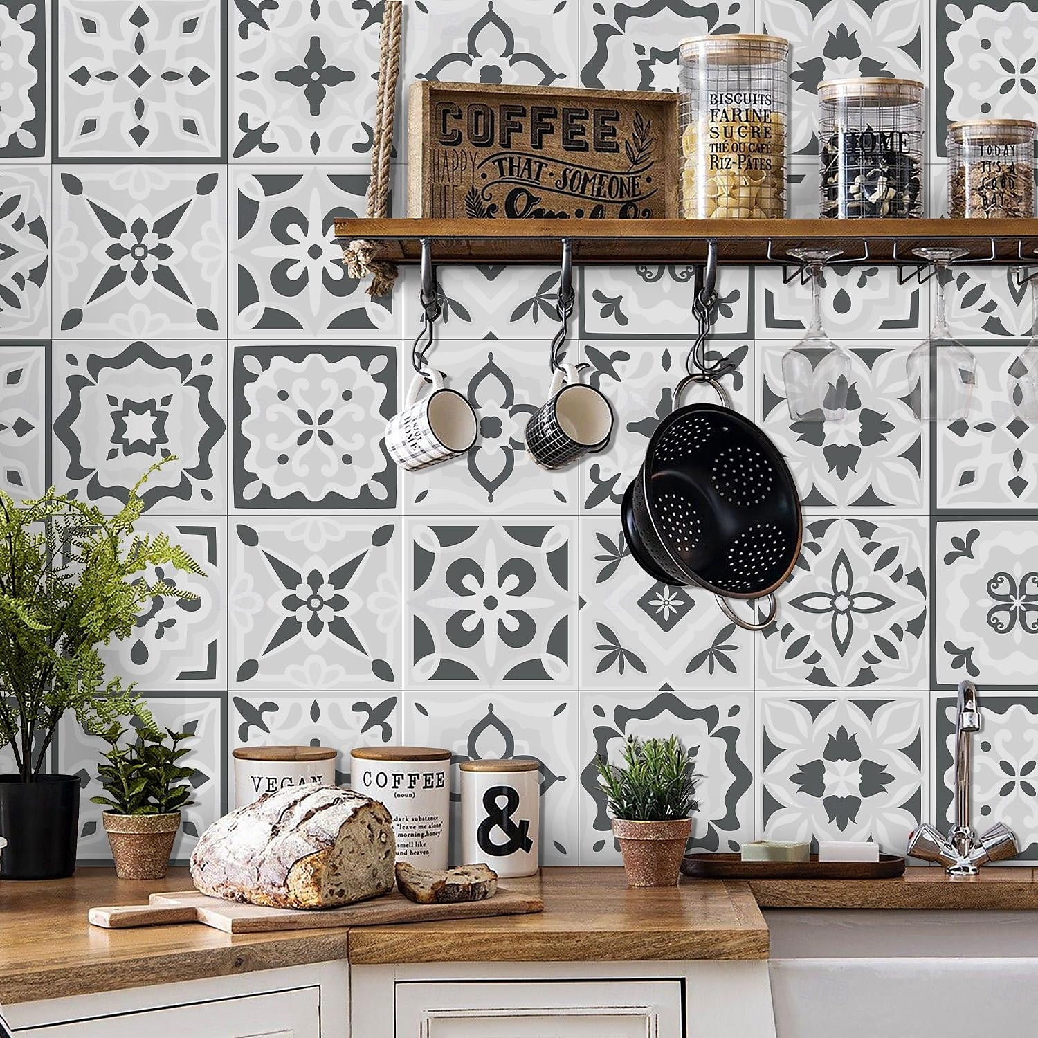 24 adesivi per piastrelle in stile marocchino, decalcomanie murali in PVC con pellicola di cristallo ispessita, impermeabili &Decorazione murale in piastrelle retrò, antiolio e rimovibili, per bagno, del 2025 a $10.99 –P6