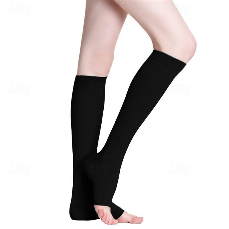 Calze a compressione Calze sportive Calzini da corsa 1 paio Di base Per donna Calzini a tubo Traspirante Comodo Allenamento in palestra Calcio Corsa Jogging Ciclismo Gli sport Tinta unita Nylon Nero del 2025 a $7.59 –P5