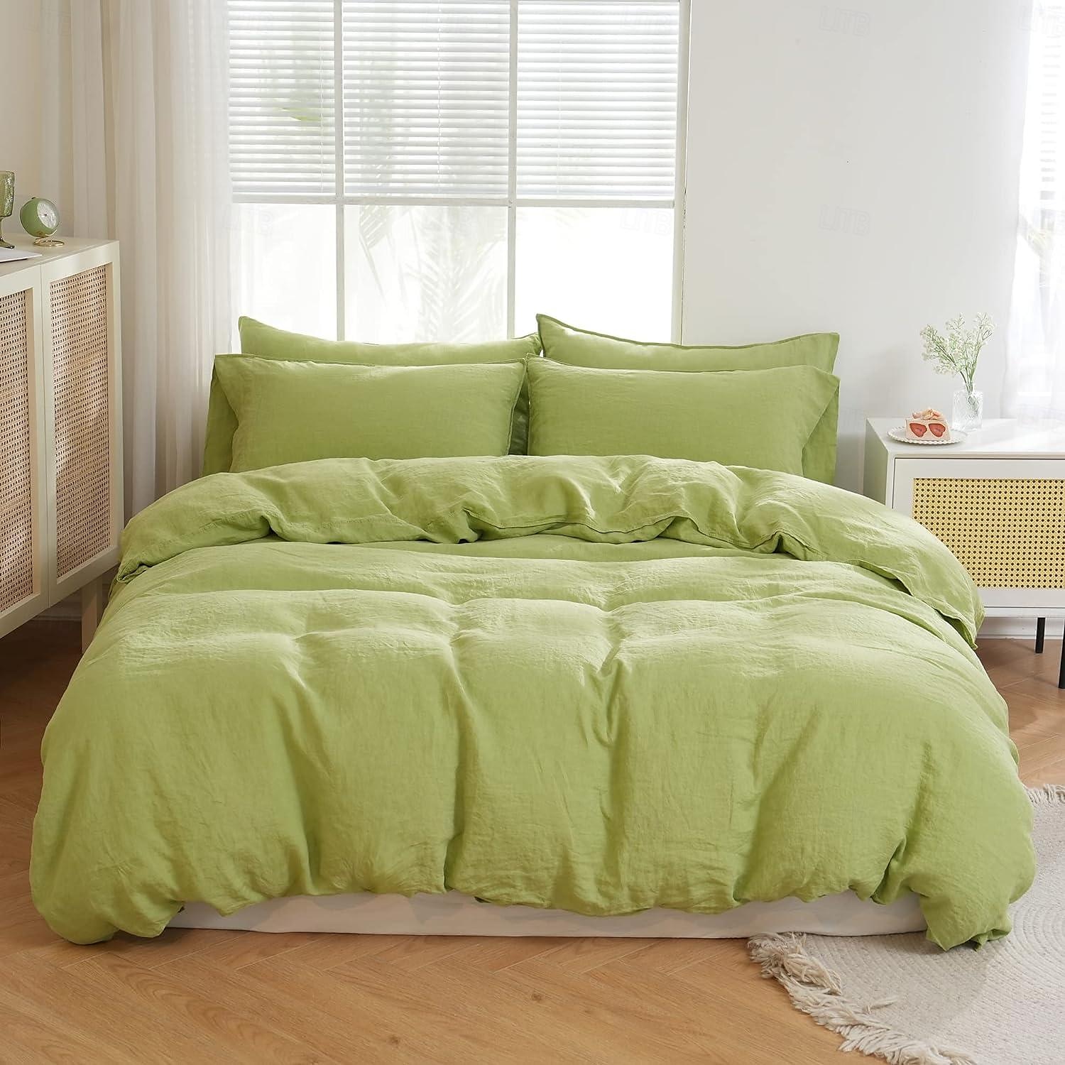 Cotton Duvet Cover 100% Linen Coconut White Duvet Cover Queen Size, Soft and Breathable Queen Duvet Cover Set for All Season 2025 - $50.99 –P7