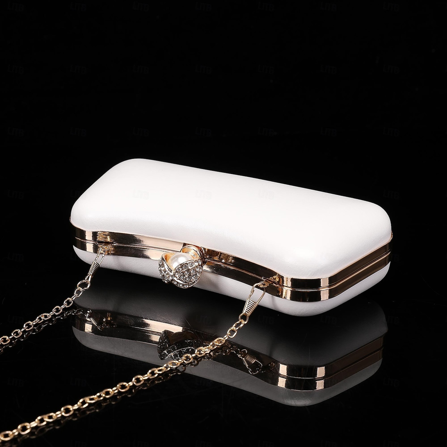 2026年 女性用 クロスボディバッグ クラッチバッグ ウォレット イブニングバッグ 小銭入れ レザー 日常 パーティー 純色 黒い銀 ゴールド / ホワイト アーモンド  コレクション – $29.99 –P13