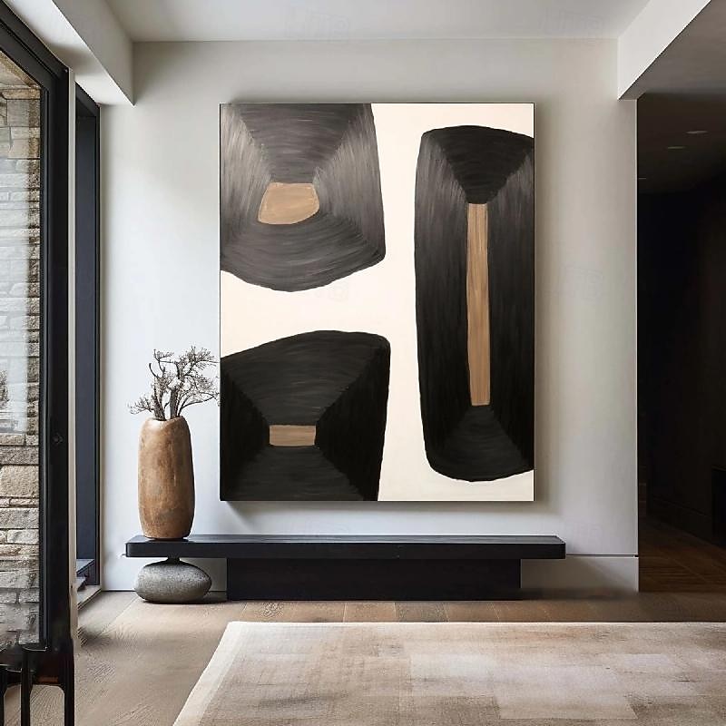 abstrakte schwarze Gemälde, handgemalte abstrakte schwarze Gemälde auf Leinwand, reich strukturierte Acrylmalerei, moderne Wandkunst, handgemaltes Kunstwerk für die Wanddekoration im Wohnzimmer 2025 - $108.99 –P7