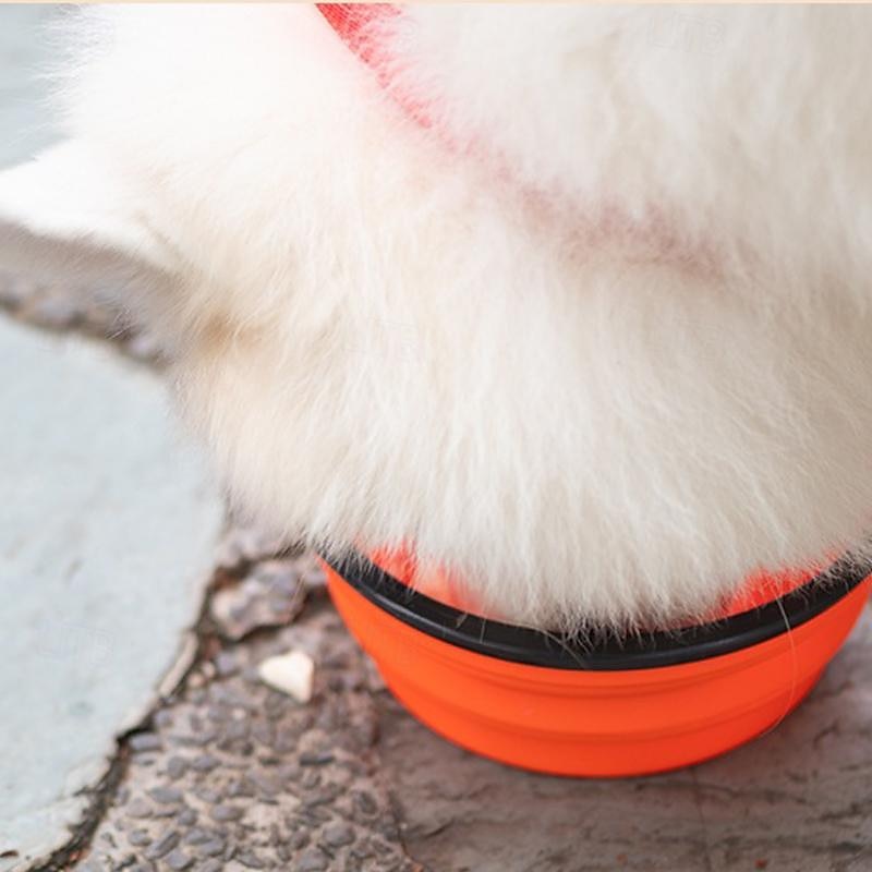 hundskål husdjur hopfällbara skålar för katter hundar bärbara husdjursmatning vattenskål för promenader parkering resande 2 karbinhakar 2025 - $16.99 –P14