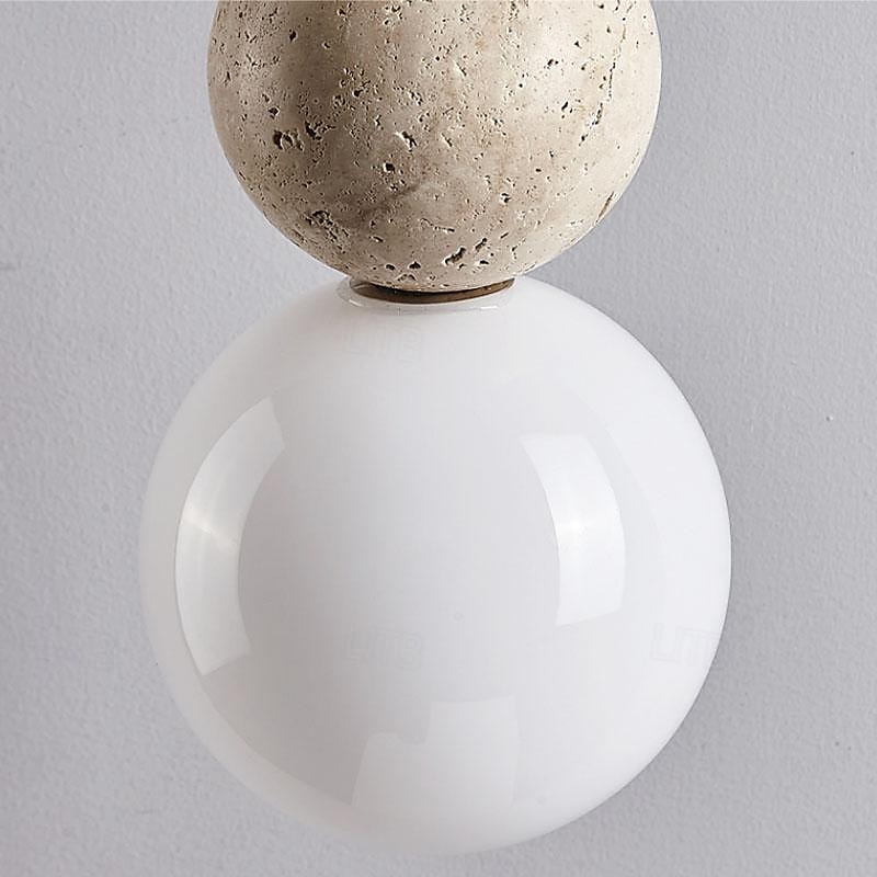 Lampe suspendue LED blanc chaud 11/50/70 cm 1/2/3 lumières créatives en pierre et bois mini lustre industriel suspendu en verre g9 lampe suspendue pour îlot de cuisine salle à manger chambre 85-265 V de 2025 ? $126.99 –P5