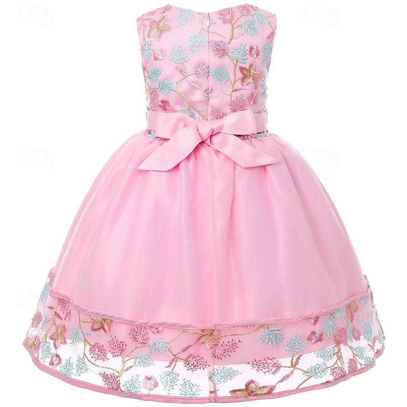 Mädchen' 3D Blume Blumenmädchen Kleid Party Kleid Ärmellos Sommer Leistung Hochzeit Party Prinzessin Schön Süß kinderkleidung 4-12 Jahre abendkleider Schaukelkleid A Linie Kleid Midi Regular Fit 2025 - $31.99 –P9
