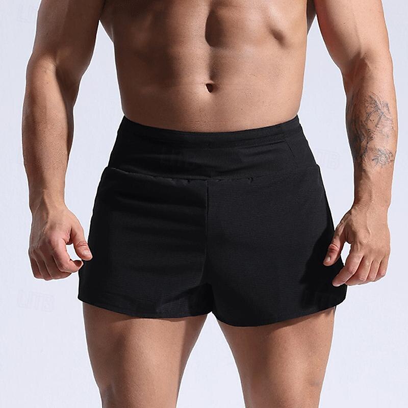 Men's Sweat Shorts Shorts Summer Shorts Pocket Drawstring Elastic Waist Plain Comfort Short Sports Outdoor Daily Going out Fashion Casual Black Red Micro-elastic 2025 - $23.99 –P5