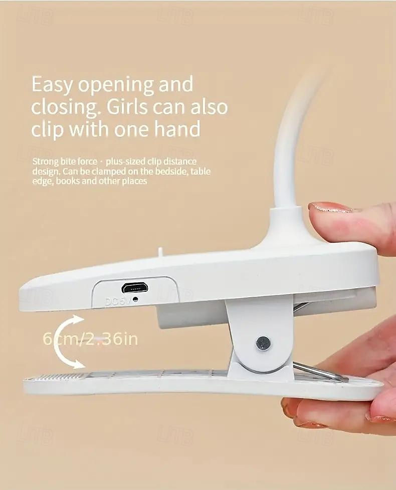 Rechargeable Led Desk Lamp 3 Light Color Adjustable Night-time Studying Reading Standing Clip Desk Lamp 2025 - $19.99 –P6