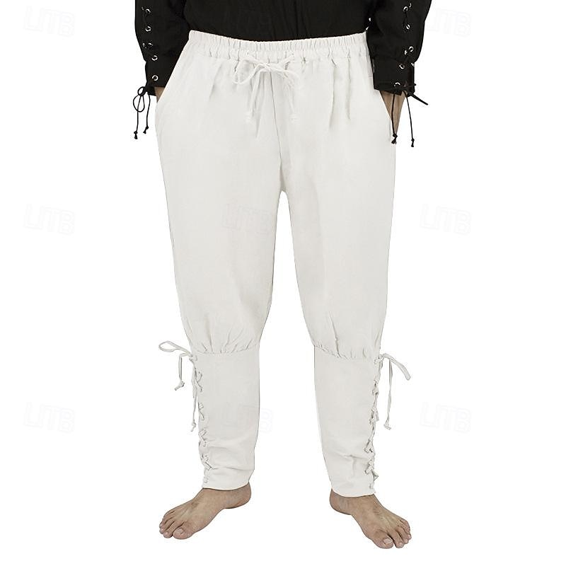 Retro Antiguo Medieval Renacimiento pantalones piratas Feria del Renacimiento caballero celta Ranger Color sólido Hombre Pirata Fantasía Víspera de Todos los Santos Carnaval Mascarada Rendimiento 2025 - $27.99 –P19