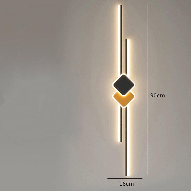 2025年 LED 屋内壁掛けライト 温白色 90cm 北欧 クラシック ロングストリップ リニアバー LED 壁取り付け用燭台 ライト ミニマリズム ブラック オレンジ ホワイト 照明器具 浴室 化粧台 壁掛け 寝室 廊下用 110-240V  コレクション – $165.99 –P2