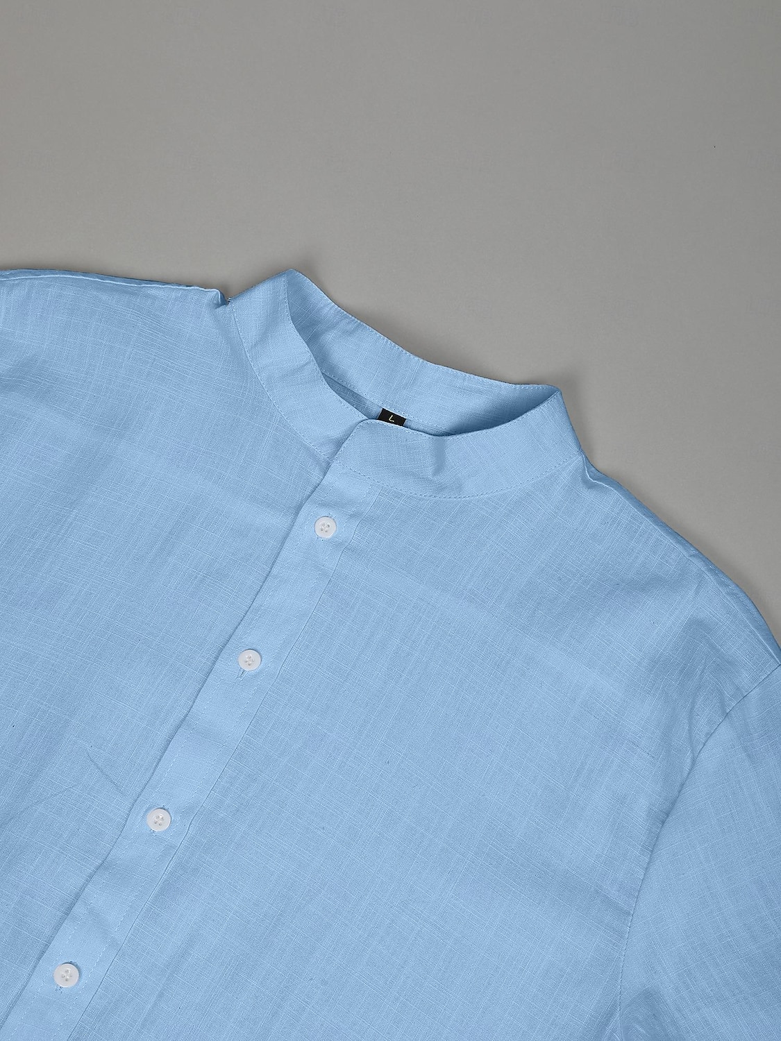 Per uomo Camicia Camicia di lino Camicia Estiva Abbigliamento da spiaggia Camicia con colletto alla coreana Camicia con Bottoni Semplice Vacanza Crociera Nero Bianco Blu Arancione Manica Corta del 2026 a $8.49 –P6