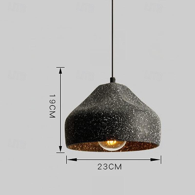 Lampadari A Sospensione A Led E27 Con Finitura In Terrazzo Industriale Lampada A Sospensione Color Cemento Lampada A Sospensione Con Paralume In Vetro Trasparente Per Ingresso Rustico, Sala Da Pranzo, del 2025 a $109.99 –P6