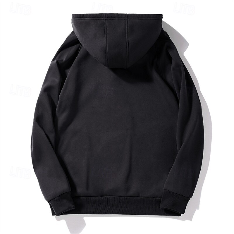 Per uomo Felpa con cappuccio Felpa con cappuccio e cerniera a un quarto Felpa con cappuccio in pile Nero Verde militare Cachi Con cappuccio Liscio Tasche Sportivo Giornaliero Per eventi Streetwear del 2025 a $28.99 –P7
