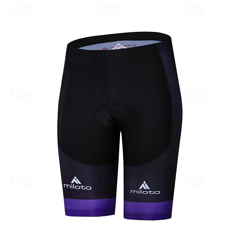 2026年 ミロト 女性用 幾何学的な バイクショーツ パッド入りサイクリングショーツ バイク ショートパンツ パッド入りショーツ スリムフィット スポーツ 速乾性 高弾性 快適 高通気性 ブラック ネービーブルー 衣類 サイクルウェア  コレクション – $42.99 –P3