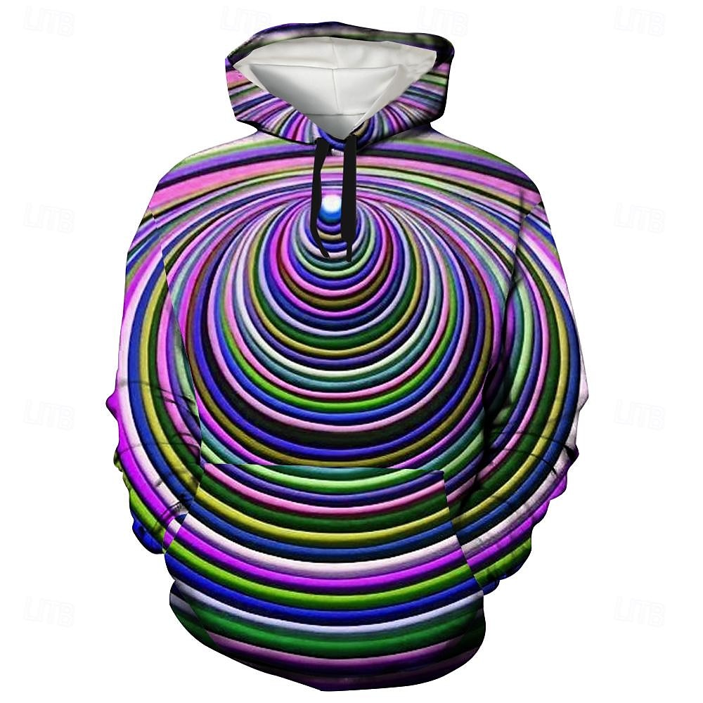 Per uomo Pop art Felpa con cappuccio Felpe Felpa Felpa con cappuccio Manica lunga Felpa con cappuccio Con cappuccio Fantastico Stampa 3D Rosso Viola Autunno Inverno progettista del 2025 a $31.99 –P2
