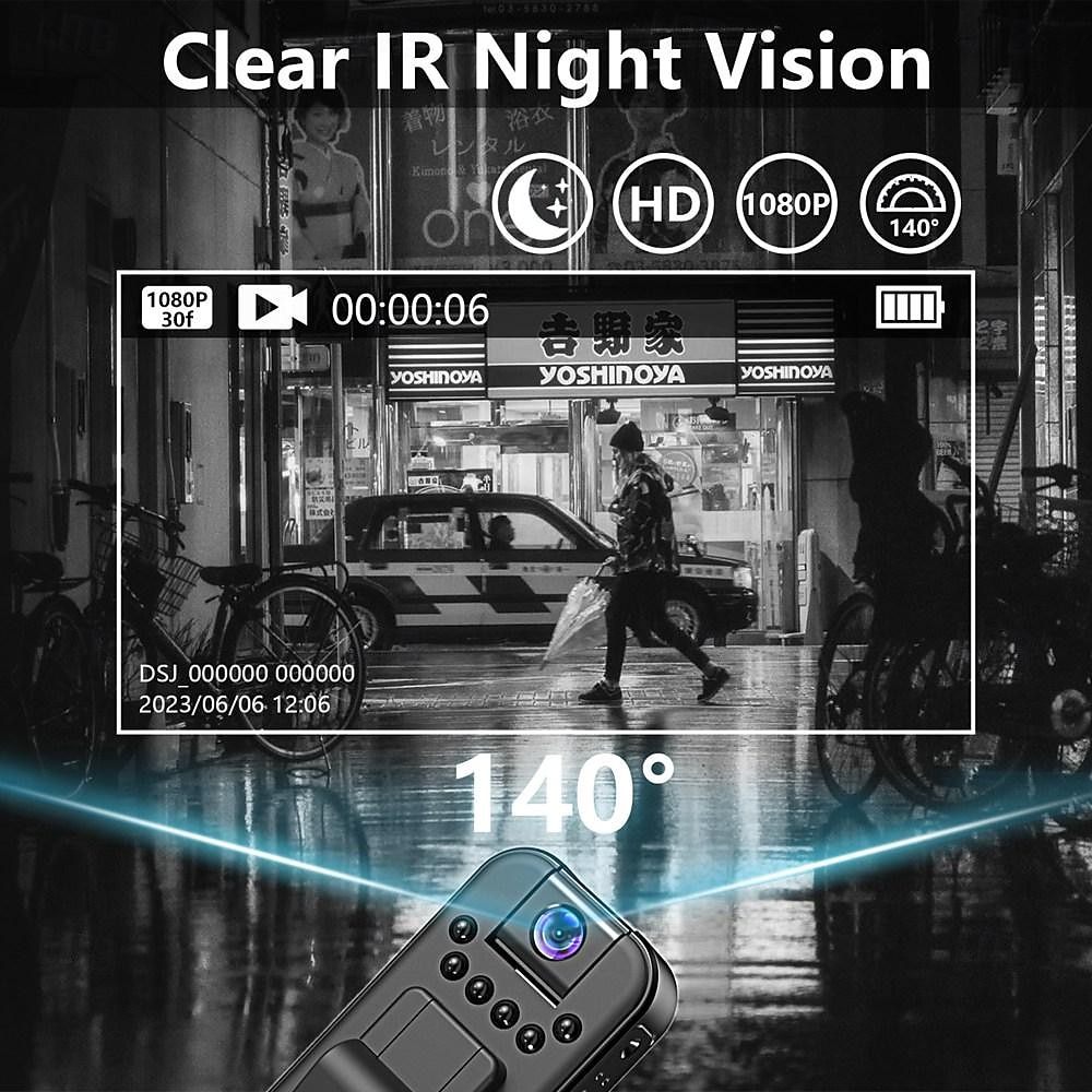 Body Camera Full HD 1080P Body Mounted Camera Small Portable Body Cam for Daily Protection 2025 - $49.99 –P1