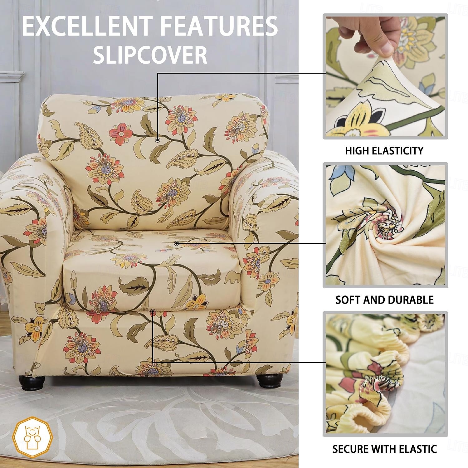 2026年 ソファーカバー植物糸染めポリエステルスリップカバー - スタイリッシュな植物デザイン - 柔らかくて丈夫なポリエステル生地 - ソファーを保護し、活性化します  コレクション – $46.99 –P8