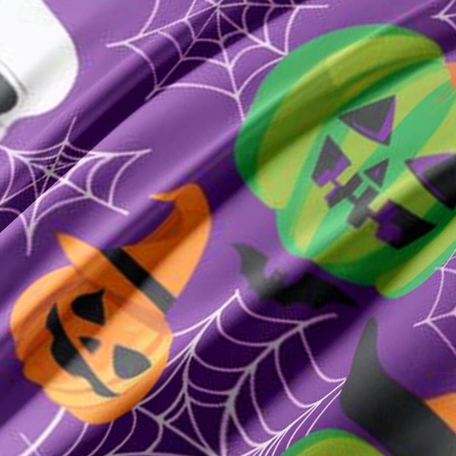 set copripiumino collezione halloween set 3 pezzi jack o lantern zucca super morbido delicato sulla pelle di lunga durata del 2025 a $41.99 –P19
