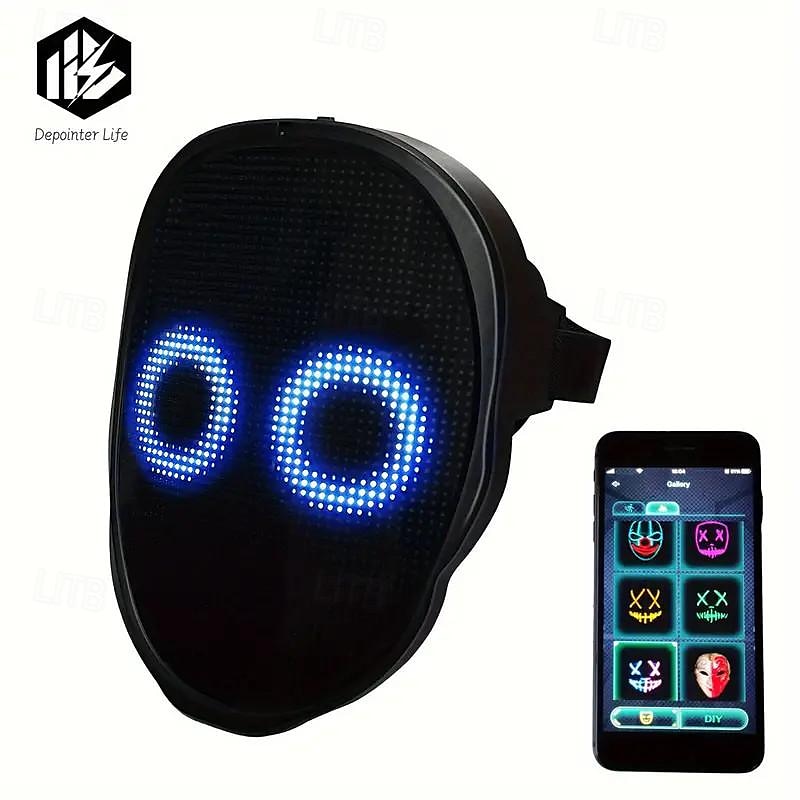 2025年 フルカラー LED ライトマスク フェイスマスク パーティー バー 小道具 アプリ 編集 小道具  コレクション – $116.99 –P1