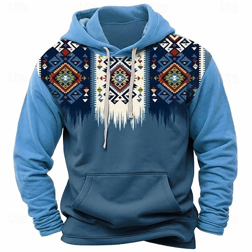 Per uomo Stampa Bandana Felpa con cappuccio Felpe Felpa Felpa con cappuccio Manica lunga Felpa con cappuccio Girocollo Di tendenza Stampa 3D Blu Marrone Autunno Inverno progettista del 2025 a €27.99 –P5