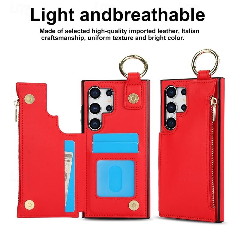Phone Case For Samsung Galaxy S24 S23 S22 S21 Ultra Plus A55 A35 A25 A15 5G A14 A54 A73 A53 A33 A23 A13 A12 S25 Ultra Back Cover with Stand Holder Zipper Card Slot Retro PC PU Leather 2025 - $21.99 –P8