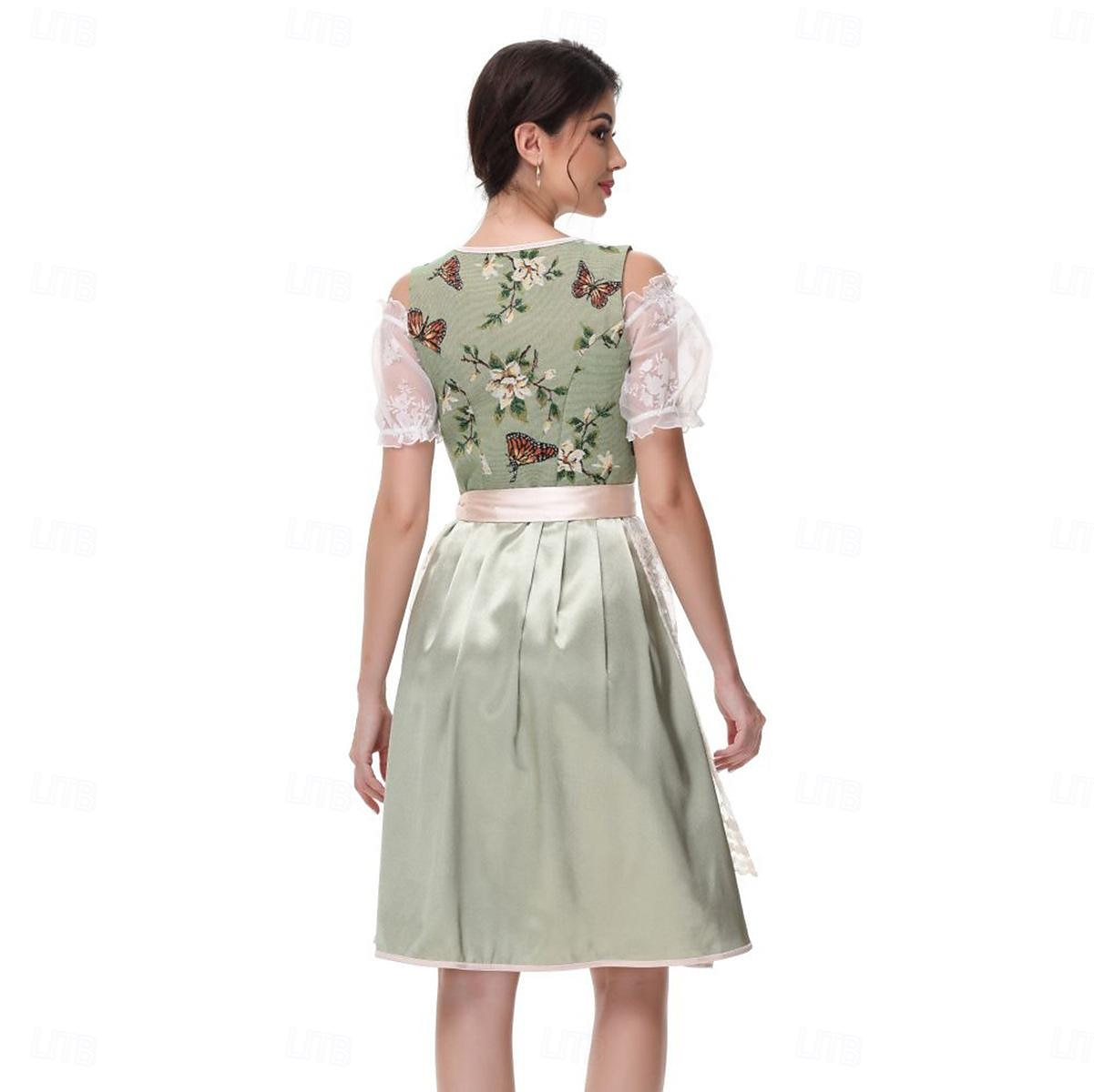 Női Karneváli Oktoberfest Sör Jelmez Dirndl Trachtenkleider Szobalány Német München Wiesn Hagyományos Stílusú Ruhával Oktoberfestre 2025 - $55.99 –P13