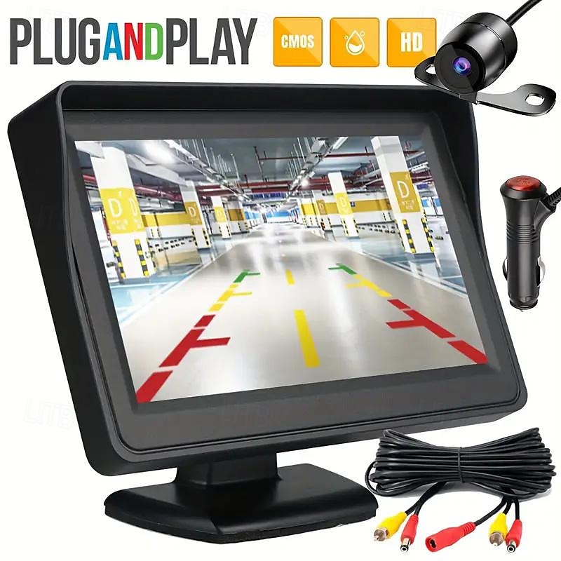 Car Rear View Backup LED Camera Waterproof HD Camera 4.3inch HD Display LCD Monitor Full Set Parking System for Pickup Van RV 2025 - $44.99 –P2