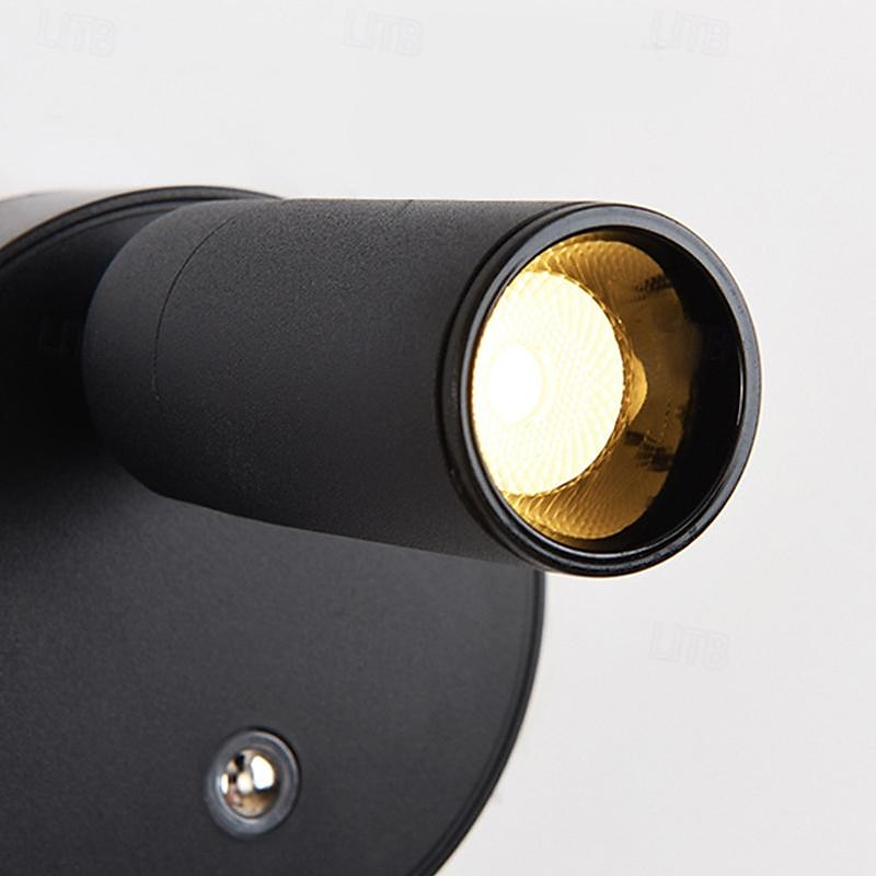 led vnitřní nástěnná světla 3barevný světelný zdroj 5w noční lampa na čtení bodová světla ip44 akrylový hliník hotelový pokoj pro hosty ložnice 2025 - $33.99 –P5