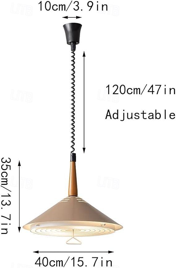 LED Pendant Light 3-Color Light Source 40cm 1-Light Nordic Liftable Restaurant Dining Table Hanging Light Internet Celebrity Telescopic Bar Ceiling Lighting Adjustable Modern Minimalist Chandelier 110-240V 2025 - $349.99 –P1