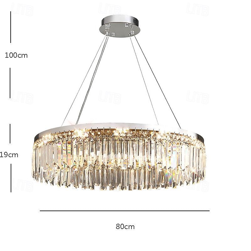 Chandelier LED 50/80cm Crystal Ceiling Light Circle Design Unique Design Flush Mount Lights Stainless Steel LED Nordic Style 110-240V 2025 - $429.99 –P3