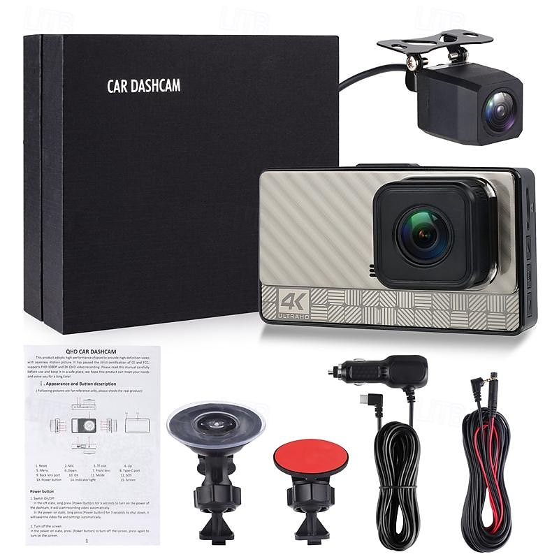 X21+ 2160P HD with Rear Camera Car DVR 170 Degree Wide Angle 3 inch IPS Dash Cam with WIFI / Night Vision / G-Sensor 4 infrared LEDs Car Recorder 2025 - $87.99 –P12