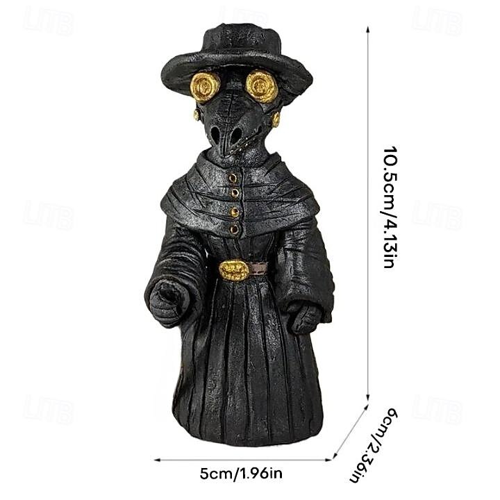 Plague Doctor Cone Incense Burner Halloween Intricately Designed Resin Holder for Incense Cones - Historical Decor with Smoking Beak and Mouth - Black, 80g 2025 - $13.99 –P1