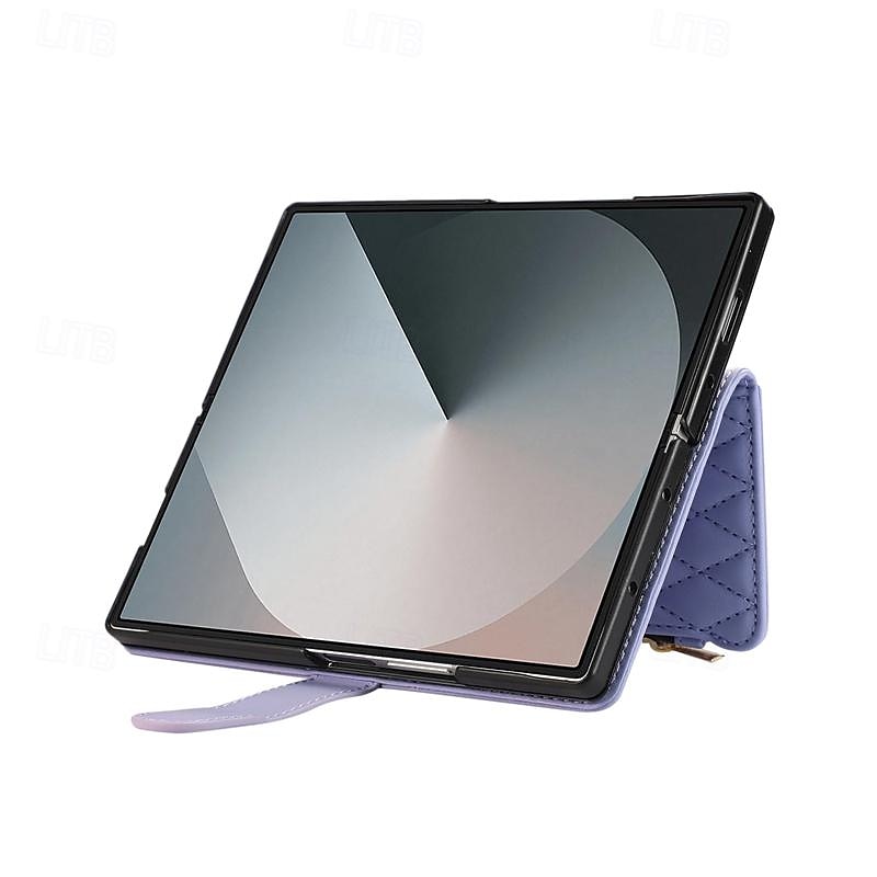 телефон Кейс для Назначение SSamsung Galaxy Z-сгиб 6 Z Fold 5 Z Fold 4 Z Fold 3 Кошелек для карт со стендом Магнитный Молния Ретро ТПУ Кожа PU 2025 - $18.99 –P12