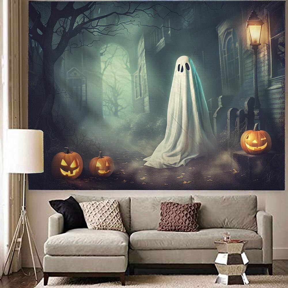 halloween dekorasjoner zombie brud hengende billedvev veggkunst stor billedvev veggmaleri dekor fotografi bakteppe teppe gardin hjem soverom stue dekorasjon spøkelse gresskar heks 2025 - $13.99 –P5