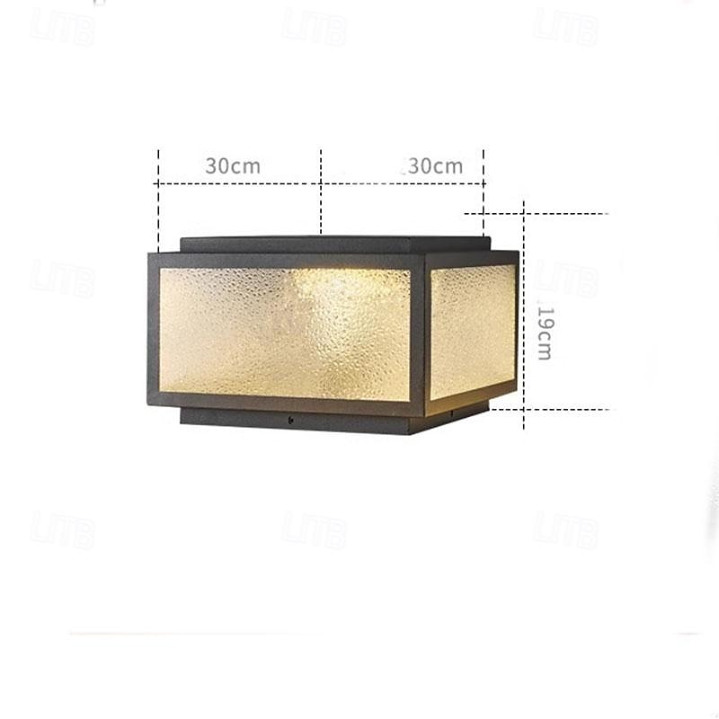 led kültéri oszloplámpa meleg fehér 25/30/40cm modern oszlopsapkák lámpa mattüveg fedélzeti kerítéssapka fény vízálló oszloplámpák oszloplámpák házon kívül táj ösvény világítás terasz kertbe 110-240v 2025 - $149.99 –P8