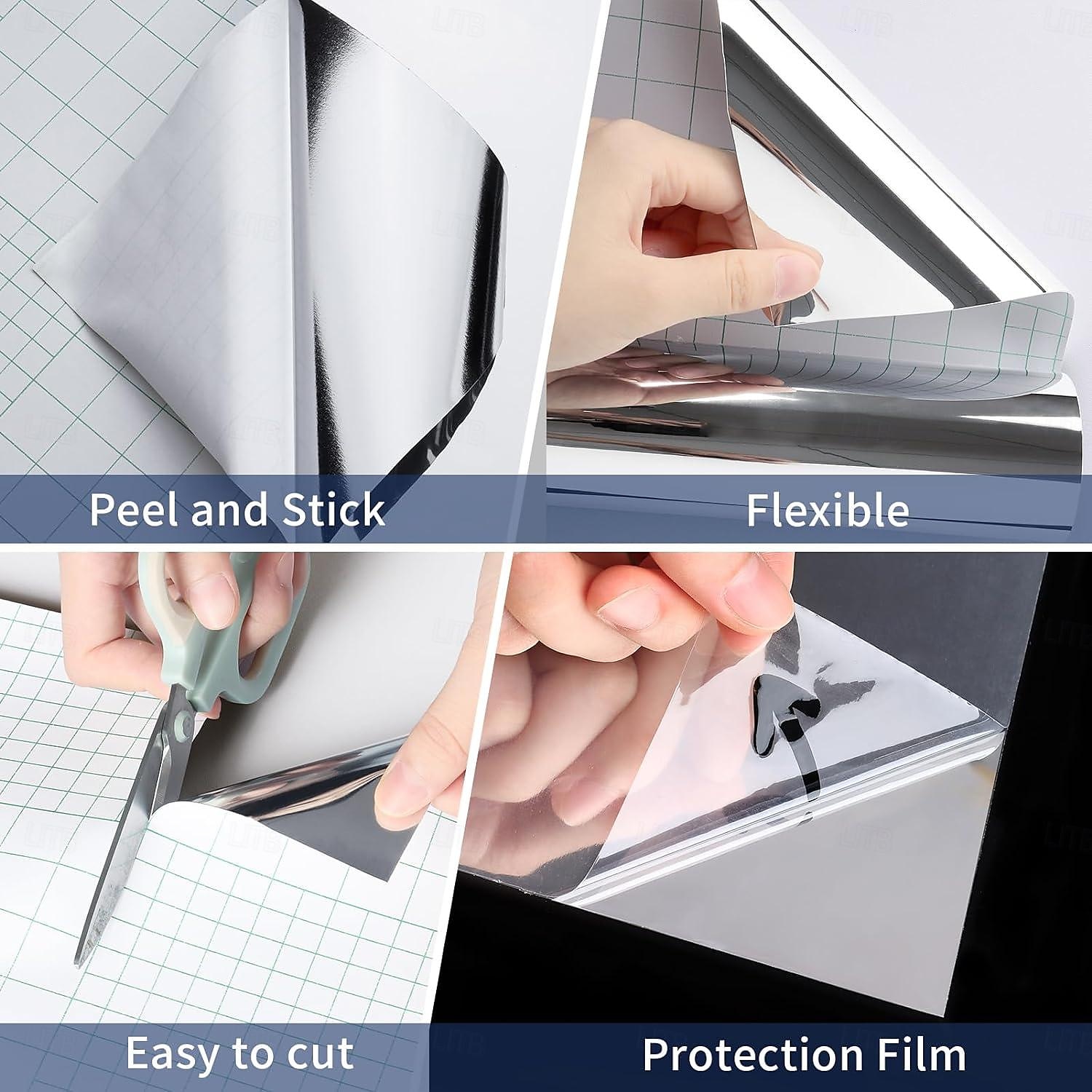 Mirror Sticker for Walls Self Adhesive Mirror Contact Paper Peel and Stick Vinyl Mirror Wallpaper Stickers for DIY Home Decor Bedroom Door Cabinets Craft Countertops Dresser 2025 - $13.99 –P2